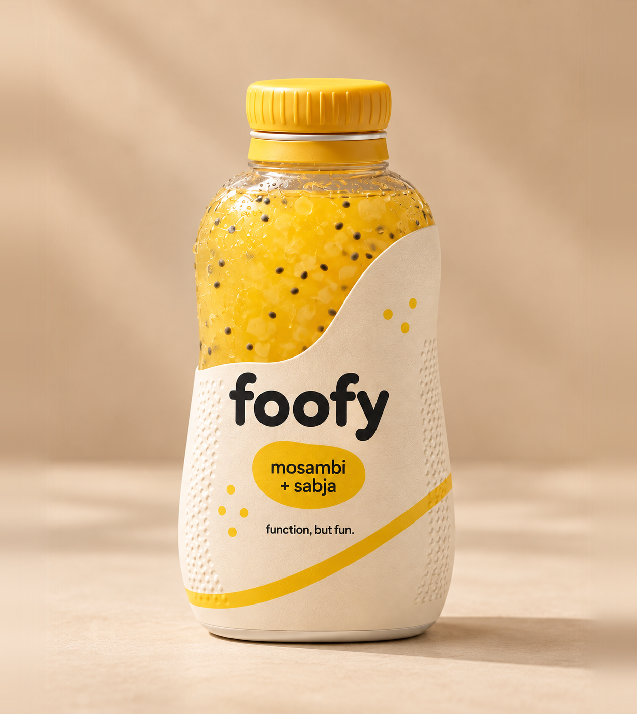 Foofy Mosambi + Sabja bottle.